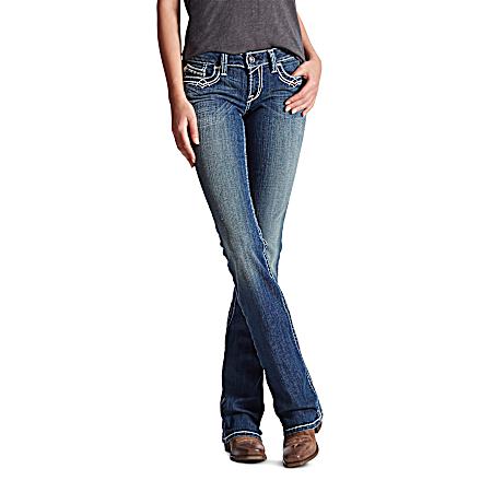 Women's R.E.A.L. Marine Mid Rise Boot Cut Jeans