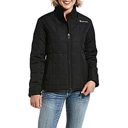 Women's R.E.A.L Crius Black Insulated Lightweight Full Zip Long Sleeve Jacket