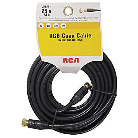 RG6 Black Coaxial Cable