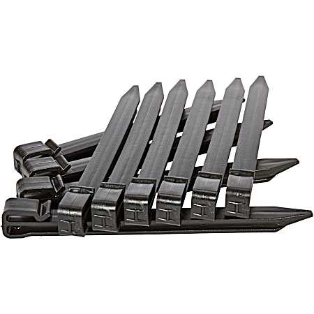 10 in Black Terrace Board Stake Kit - 10 Pk
