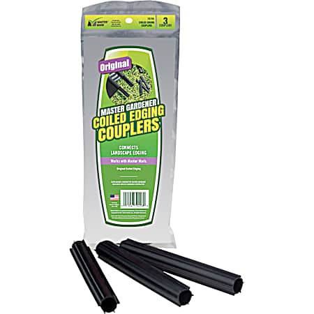 Master Gardener 3 Pk Black Original Coiled Edging Couplers