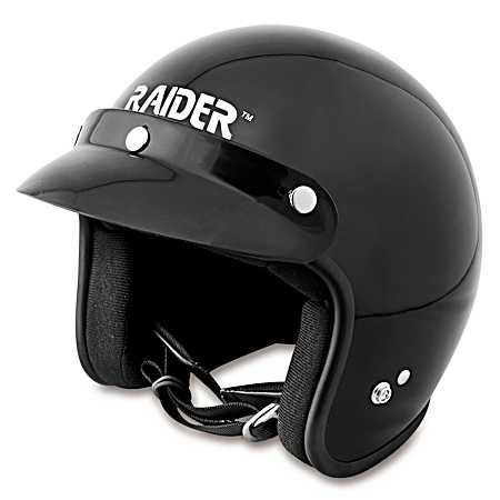 Gloss Black Open Face Helmet