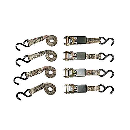 8 ft Mossy Oak Ratchet Tie Down - 4 Pk