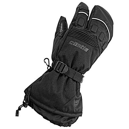 Men's Platform Black 3-Finger Mittens