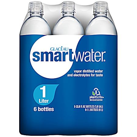 1 L Smartwater - 6 pk