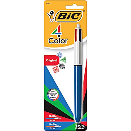 4-Color Medium Point Individual Ballpoint Pen