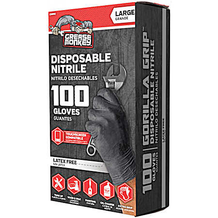 Disposable Nitrile Gloves - 100 Ct.