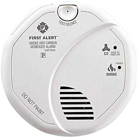 White Hardwired Talking Smoke & Carbon Monoxide Alarm