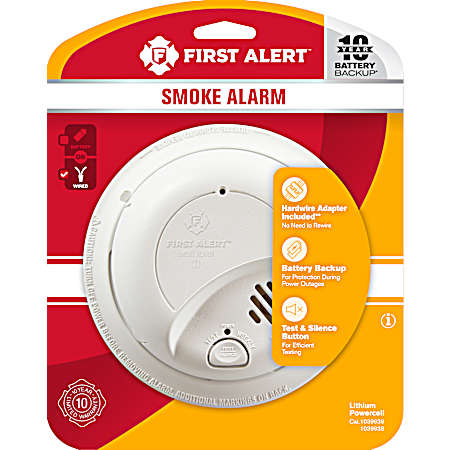 Hard Wired w/Battery Back-up Ionization Smoke/Fire Detector