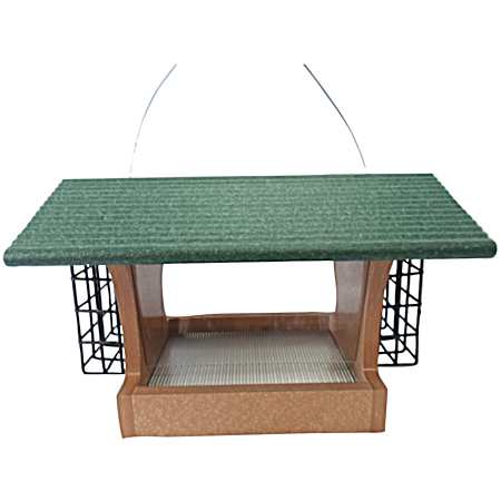 Medium Hopper Bird Feeder with Suet Cages