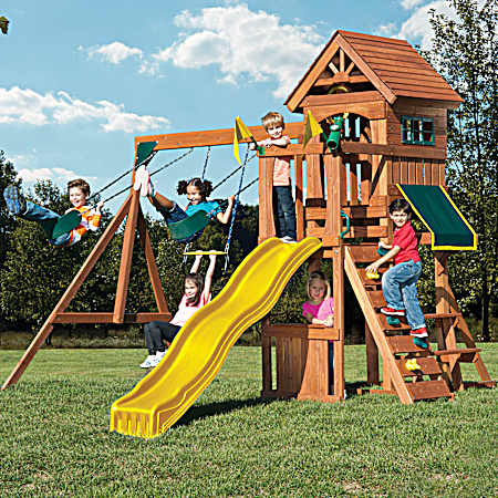 Jamboree Fort Wood Complete Swing Set Kit