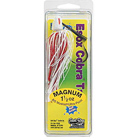 Esox Cobra White/Red Magnum Musky Jig