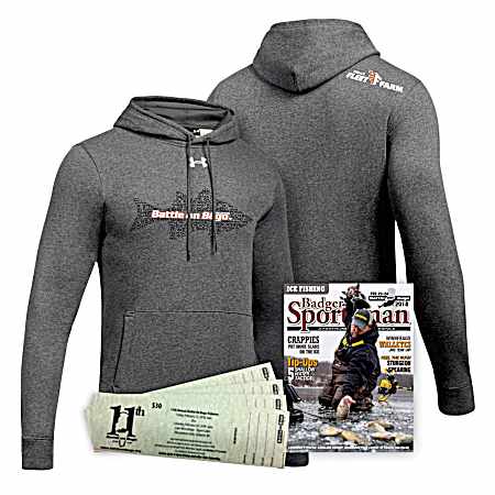 Adult Carbon Heather/White Bago Pullover Hoodie