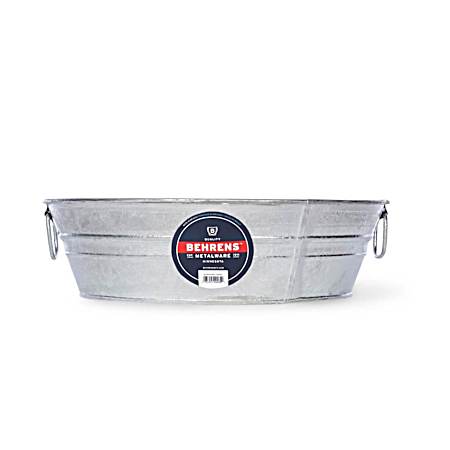 3 gal Mini Round Hot Dipped Steel Low Flat Tub/Utility Pan