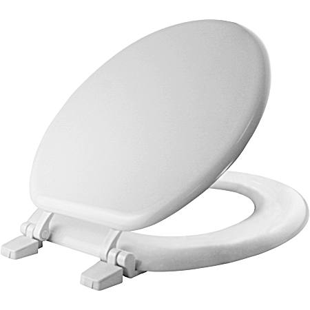 Round Molded Wood Toilet Seat - White