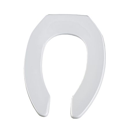 Elongated Commercial Plastic Toilet Seat - White