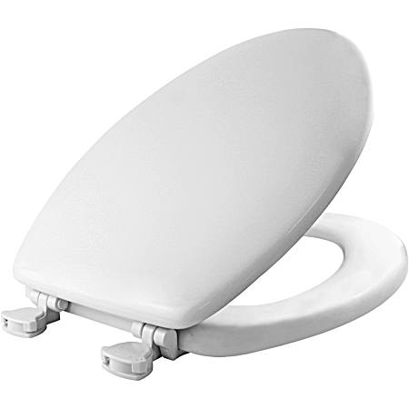 Elongated Molded Wood Toilet Seat - White