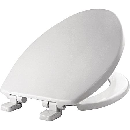 Elongated Plastic Toilet Seat - White