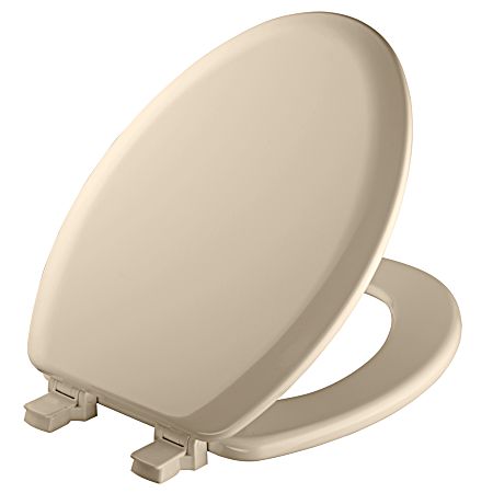Elongated Molded Wood Toilet Seat - Bone