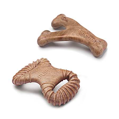 Tiny Puppy Bacon Dental Chew/Wishbone Dog Chews - Tiny 2 Pk