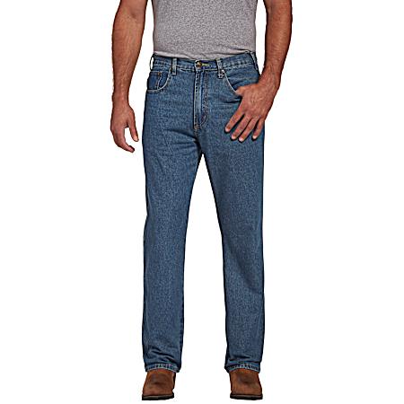 Men's Big & Tall Stonewash Western Boot Cut Denim Jean