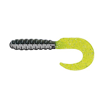 Tennessee Shad Chartreuse Glitter Curl Tail Grub