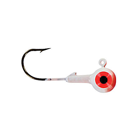 Red White Double Dot Two Color Round Ball Jighead