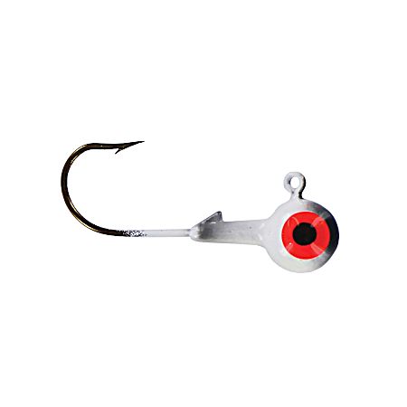 Black White Double Dot Two Color Round Ball Jighead