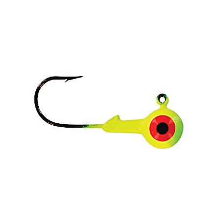 Lime Chartreuse Double Dot Two Color Round Ball Jighead