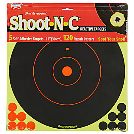 Shoot-N-C Bull's-Eye Target - 5 Pk