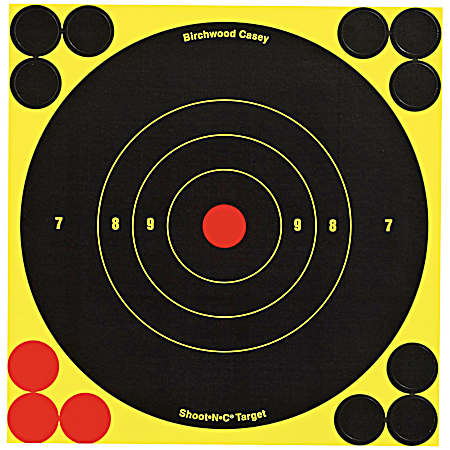 6 in Shoot-N-C Bull's-Eye Targets - 12 Pk