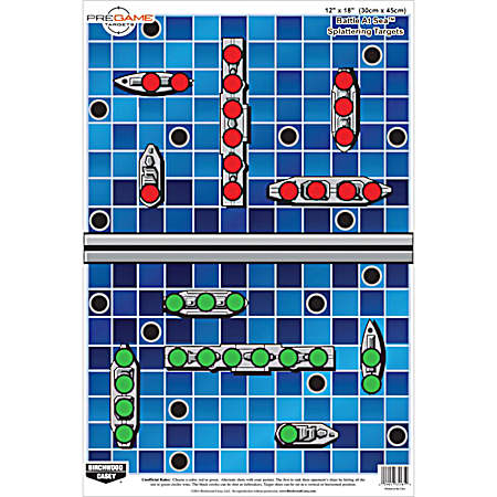 Pregame Battle at Sea 12 in x 18 in Shooting Target - 8 Pk
