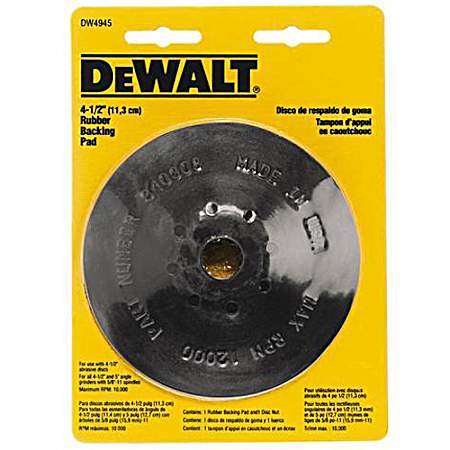 4-1/2 in. Rubber Backing Pad