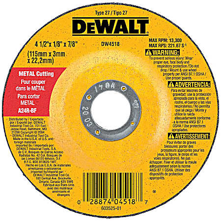Type 27 Metal Grinding Wheel - DW4514