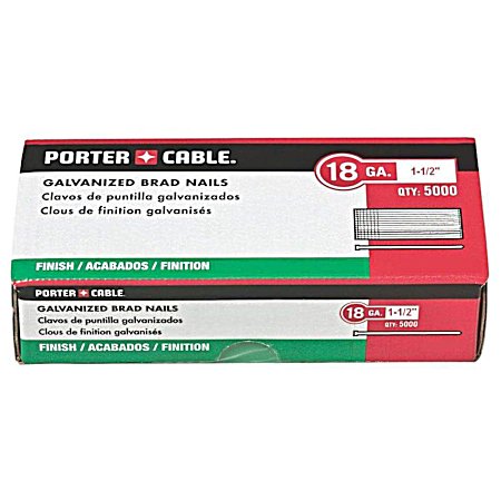 18-Gauge Brad Nails - 5000 Pk