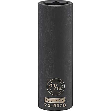 6-Point 1/2 in. Drive Deep Impact Socket 11/16 in. SAE