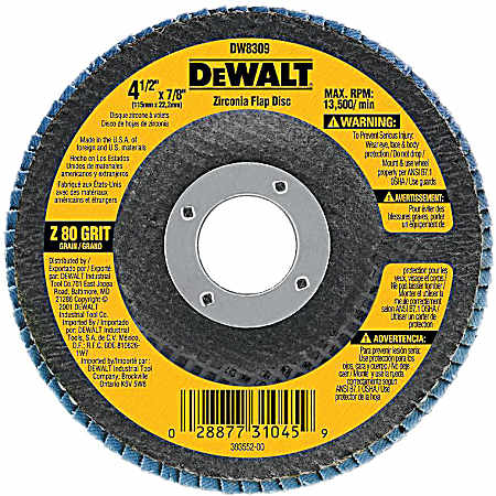 4-1/2 x 7/8 In. Z80 T29 Flap Disc