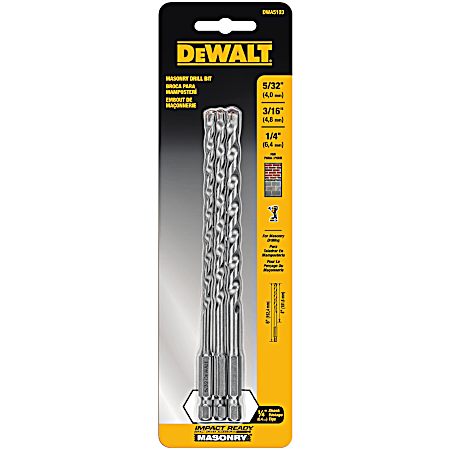 Impact Ready Masonry Bit Set - 3 Piece
