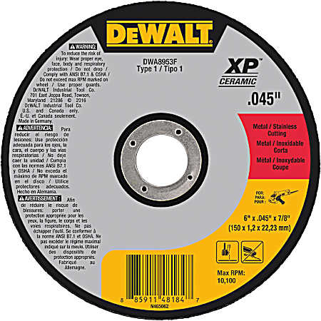 6 x .045 x 7/8 In. T1 XP CET Fast Cut-Off Wheel