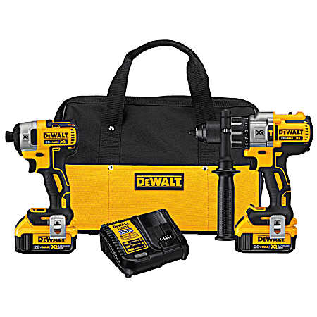 20V MAX XR Lithium-Ion Cordless Premium Brushless Hammerdrill & Impact Driver Combo Kit