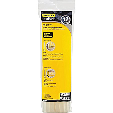 10 in DualMelt Dual Temperature Glue Sticks - 12 Pk
