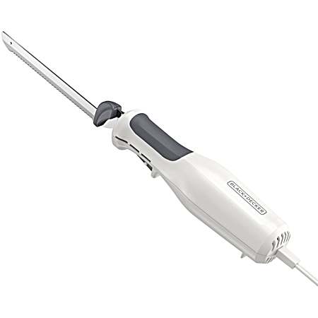 Comfort Grip 9 in White Electric Knife