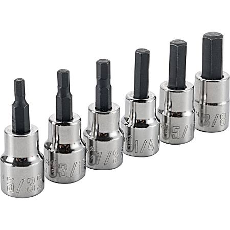 SAE Hex Bit Socket Set - 6 Pc