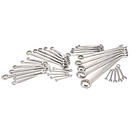 Large SAE/Metric Combination Raised Panel Wrench Set - 32 Pc