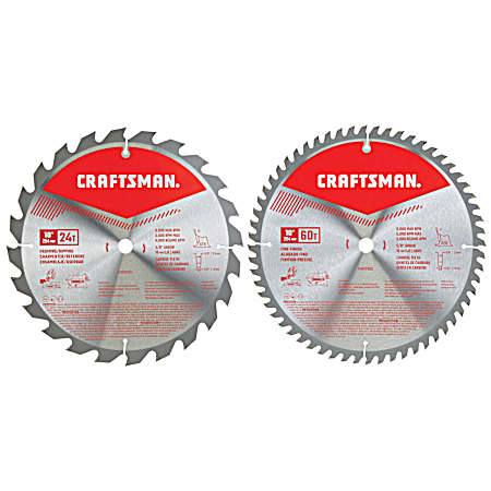 10 in Saw Blade Combo - 2 Pk