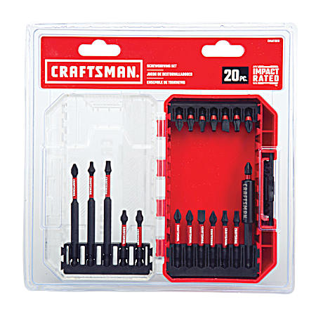 Impact Rated Screwdriving Set - 20 Pc
