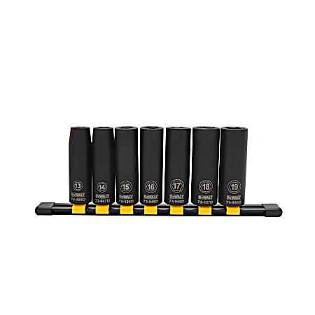 7 Pc Deep Impact Metric Sockets