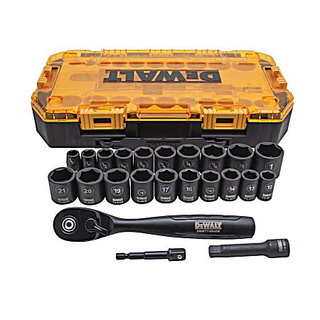 3/8 in Drive Deep Combination Impact Socket Set - 23 Pc