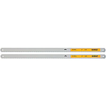 12 in 24-TPI  Bi-metal Hacksaw Blades - 2 Pk