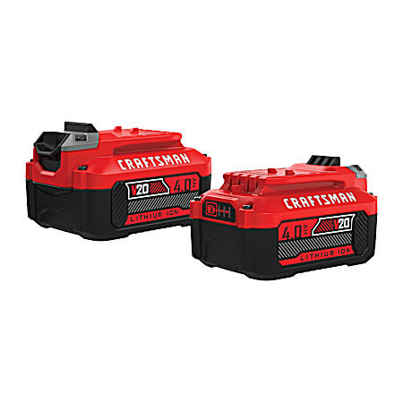 V20 4.0Ah Lithium Ion Battery - 2 Pk